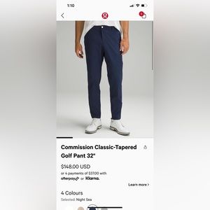 Bnwt commission golf pants